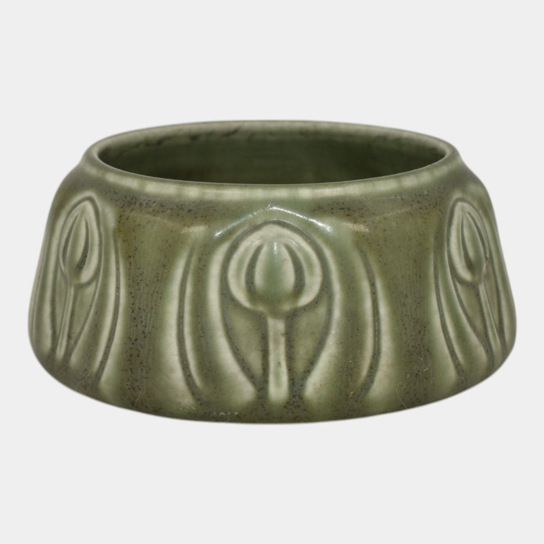 Rookwood 1923 Vintage Arts And Crafts Pottery Green Bowl 1674