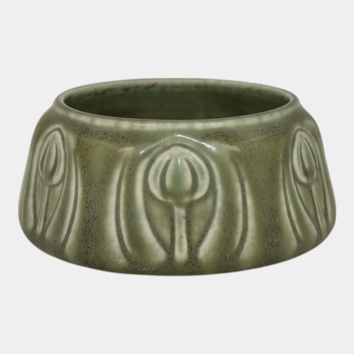Rookwood 1923 Vintage Arts And Crafts Pottery Green Bowl 1674