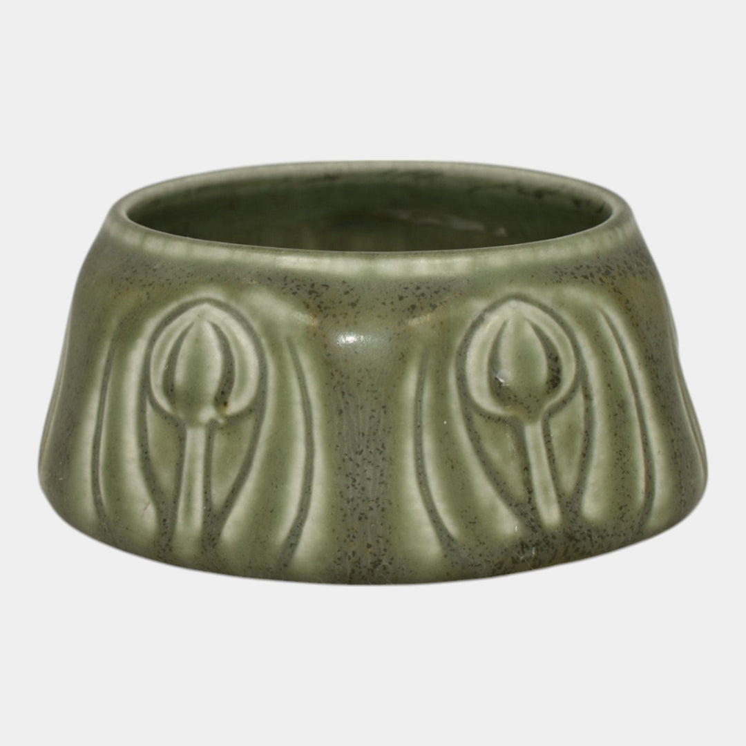 Rookwood 1923 Vintage Arts And Crafts Pottery Green Bowl 1674