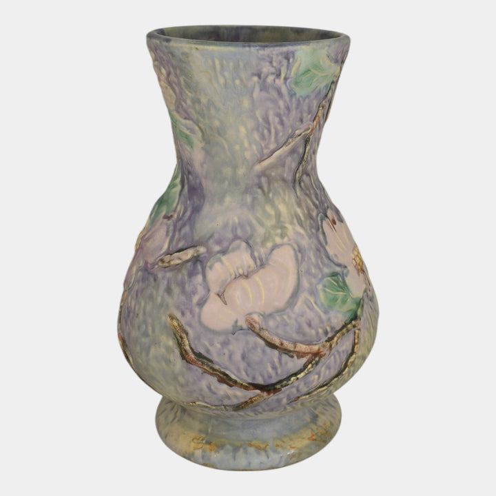 Weller Silvertone 1920s Vintage Art Pottery Floral Purple Pastel Ceramic Vase