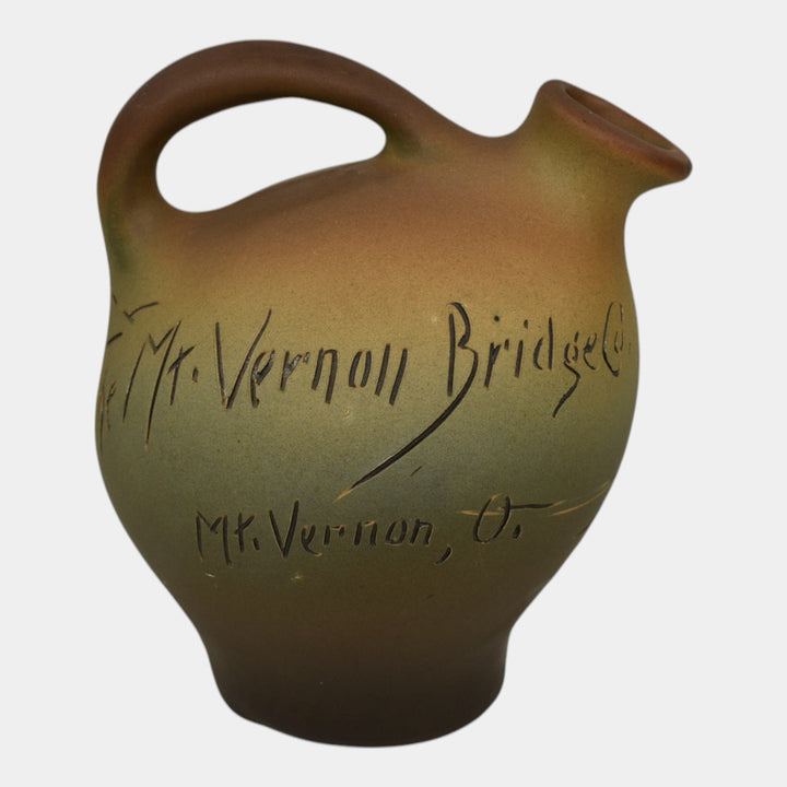 Weller Dickens Ware 2nd Line 1900s Vintage Pottery Mt Vernon Bridge Co Jug 233