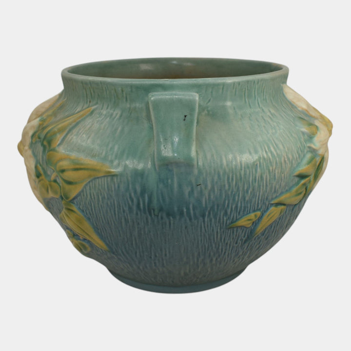 Roseville Clematis Blue 1944 Vintage Art Pottery Jardiniere Planter 667-8