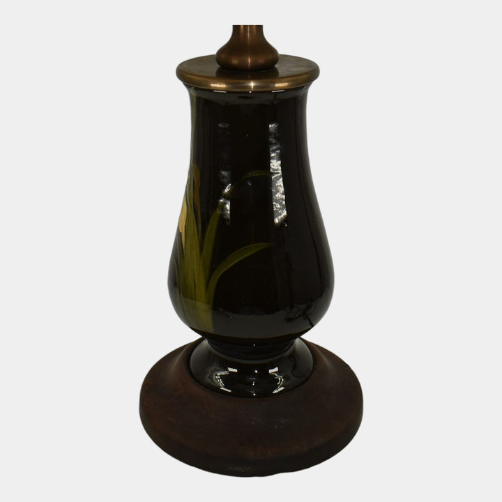 Roseville Rozane 1900s Art Pottery Standard Glaze Ceramic Daffodil Lamp
