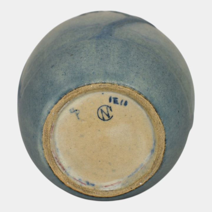Newcomb College 1916 Vintage Art Pottery Blue Scenic Vase 239 Irvine
