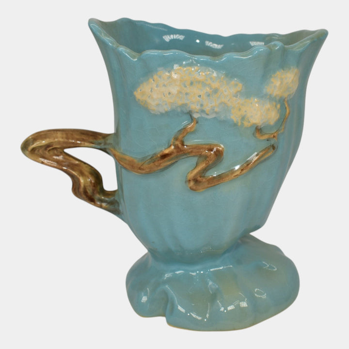 Roseville Ming Tree Blue 1949 Vintage Mid Century Modern Art Pottery Vase 572-6