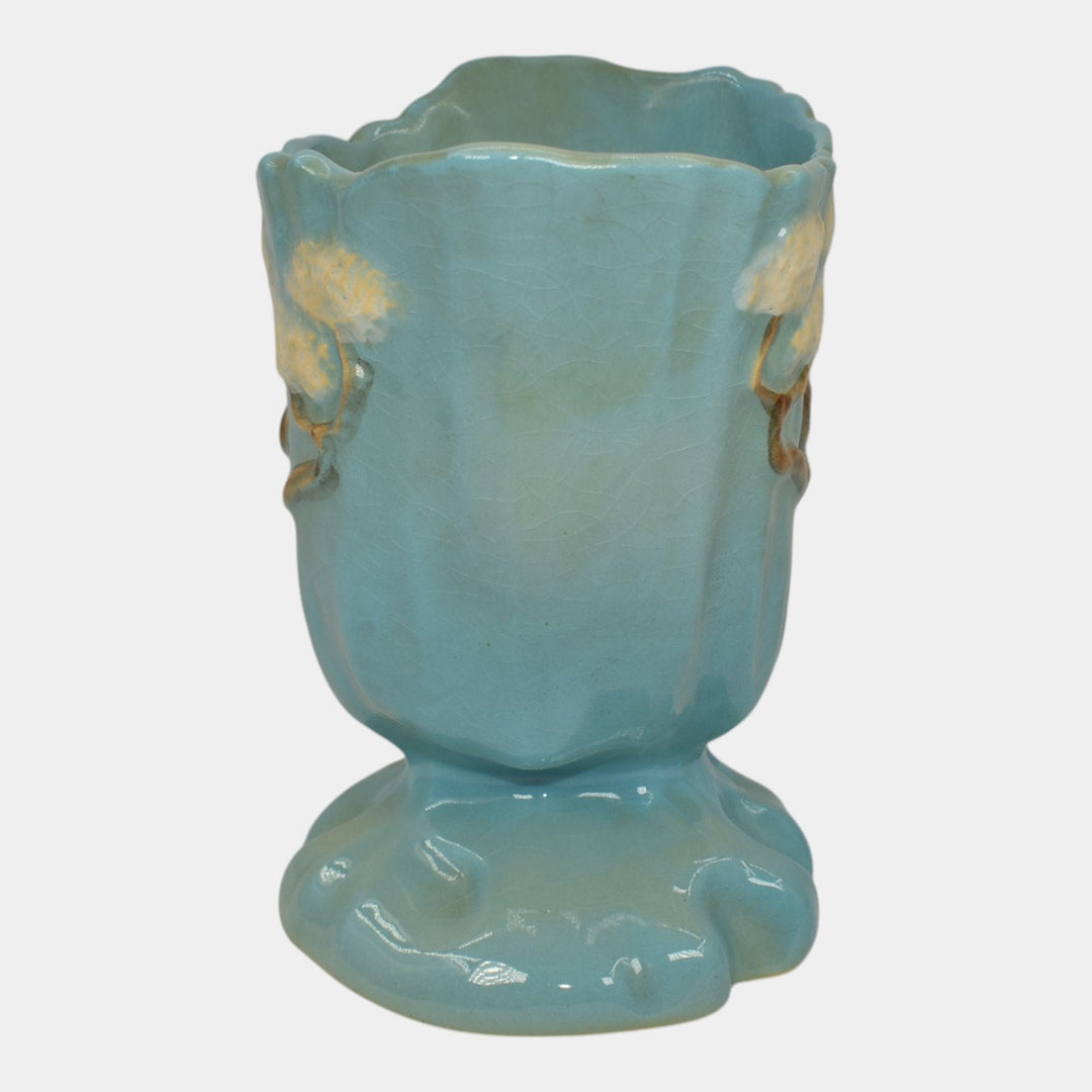 Roseville Ming Tree Blue 1949 Vintage Mid Century Modern Art Pottery Vase 572-6