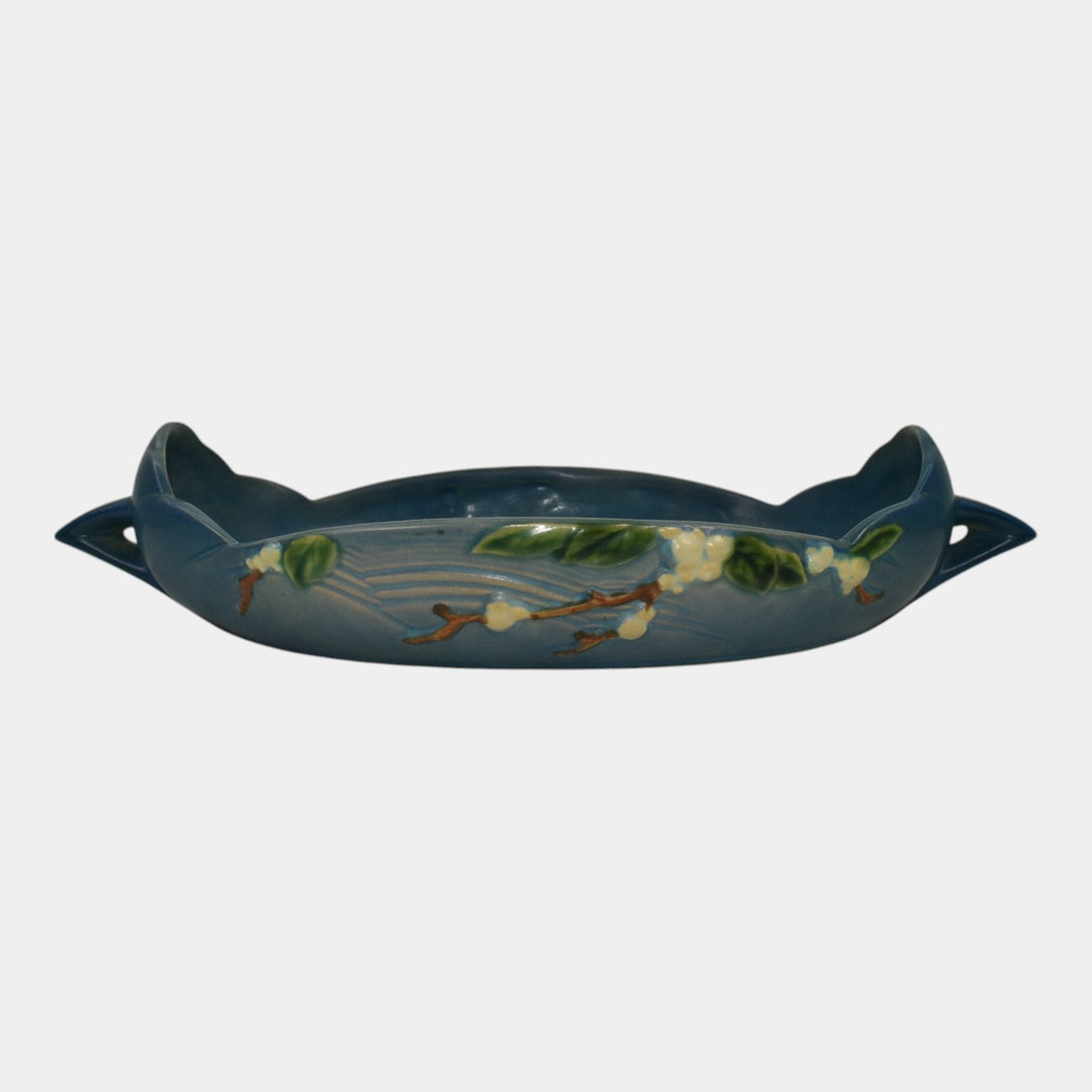 Roseville Snowberry Blue 1947 Vintage Art Pottery Ceramic Console Bowl 1BL2-12