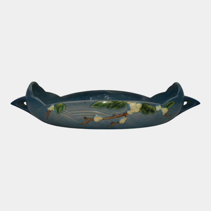 Roseville Snowberry Blue 1947 Vintage Art Pottery Ceramic Console Bowl 1BL2-12