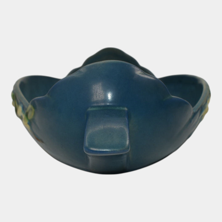 Roseville Snowberry Blue 1947 Vintage Art Pottery Ceramic Console Bowl 1BL2-12