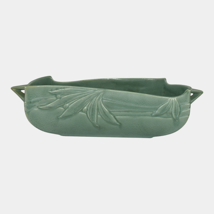 Roseville Velmoss II Green 1935 Vintage Art Deco Pottery Planter Bowl 266-12 - Just Art Pottery