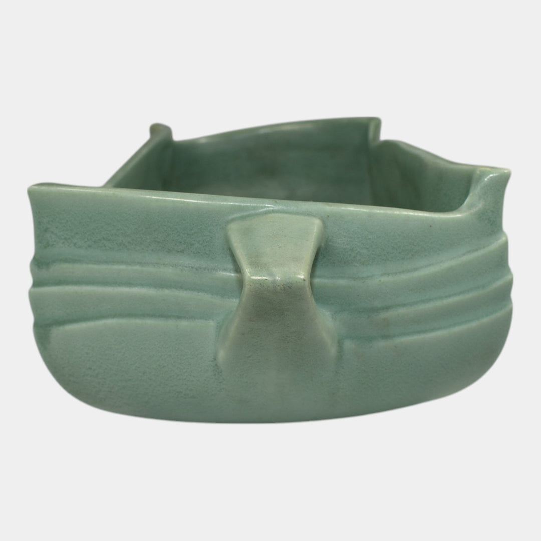 Roseville Velmoss II Green 1935 Vintage Art Deco Pottery Planter Bowl 266-12 - Just Art Pottery