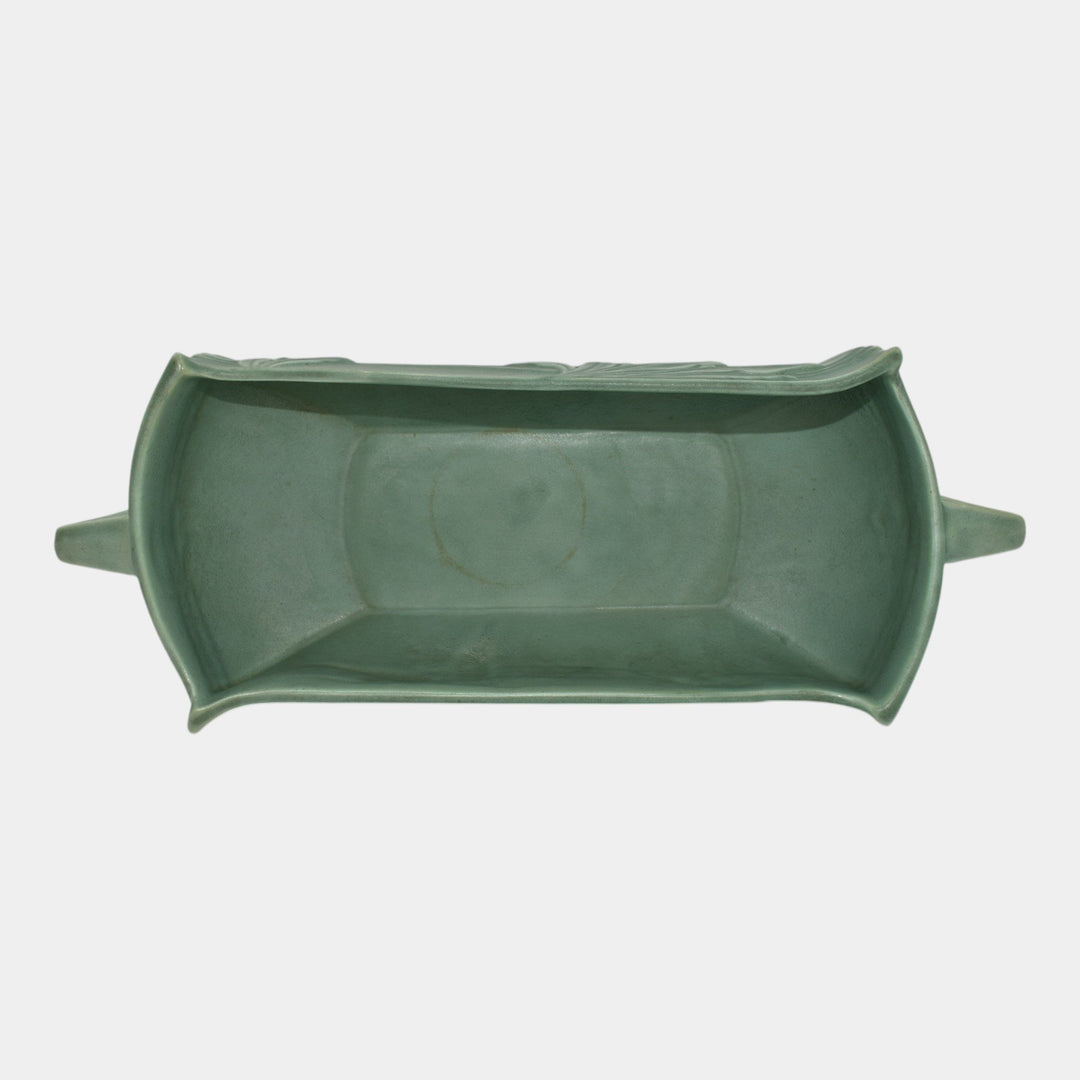Roseville Velmoss II Green 1935 Vintage Art Deco Pottery Planter Bowl 266-12 - Just Art Pottery