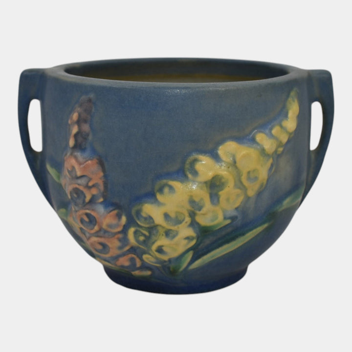 Roseville Foxglove Blue 1942 Art Pottery Ceramic Jardiniere Planter 659-3