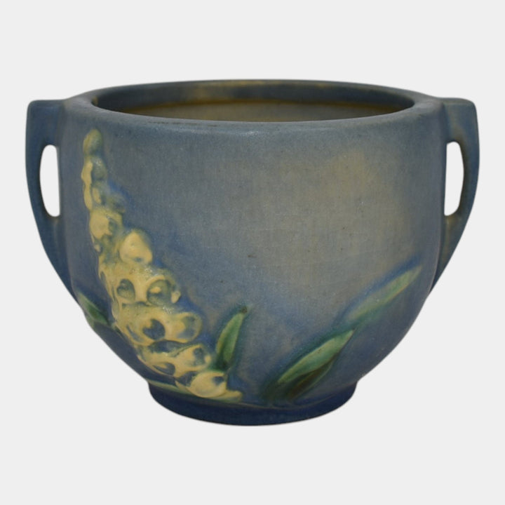 Roseville Foxglove Blue 1942 Art Pottery Ceramic Jardiniere Planter 659-3