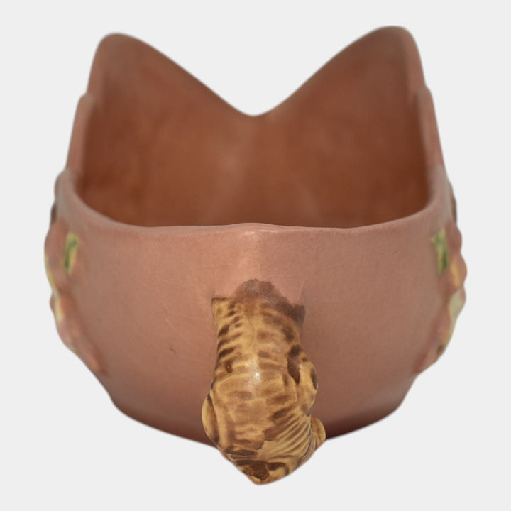 Roseville Apple Blossom Pink 1949 Mid Century Modern Art Pottery Bowl 329-10 - Just Art Pottery