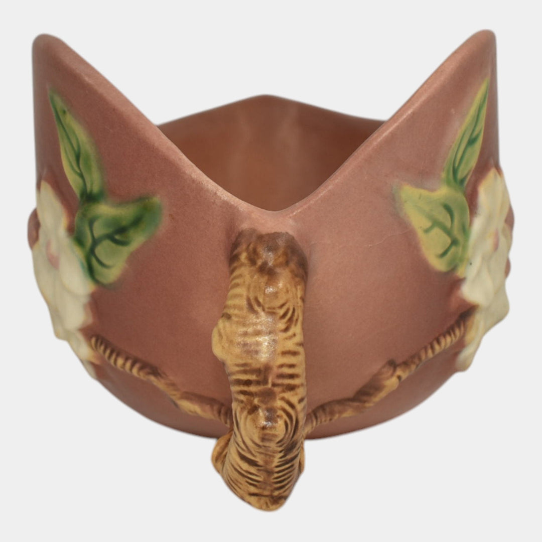 Roseville Apple Blossom Pink 1949 Mid Century Modern Art Pottery Bowl 329-10 - Just Art Pottery