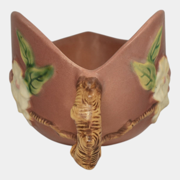 Roseville Apple Blossom Pink 1949 Mid Century Modern Art Pottery Bowl 329-10 - Just Art Pottery