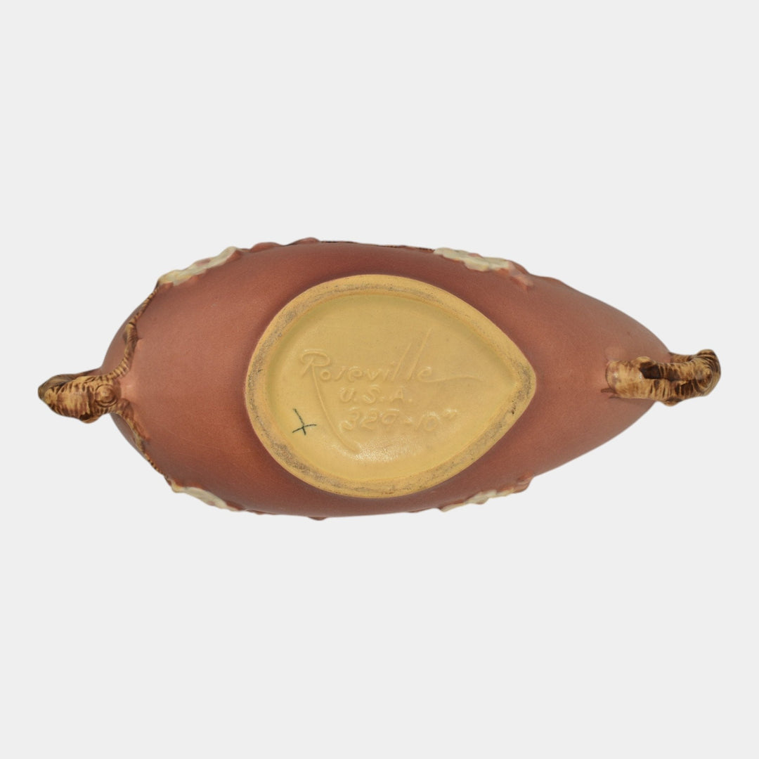 Roseville Apple Blossom Pink 1949 Mid Century Modern Art Pottery Bowl 329-10 - Just Art Pottery