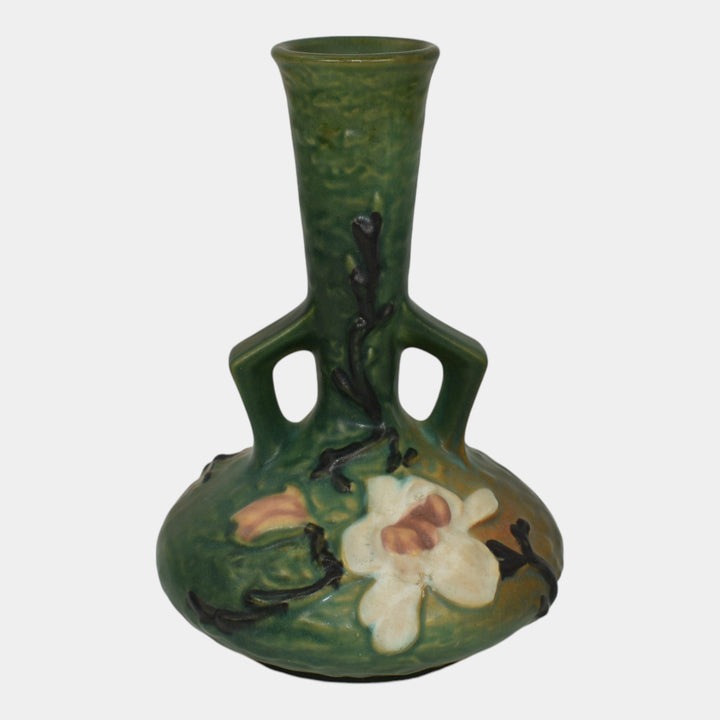 Roseville Magnolia Green 1943 Mid Century Modern Pottery Ceramic Bud Vase 179-7 - Just Art Pottery