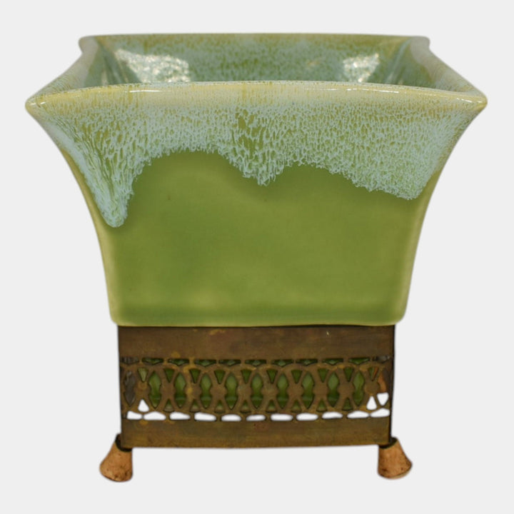 Roseville Pasadena Green 1954 Vintage Art Pottery Ceramic Planter L-14