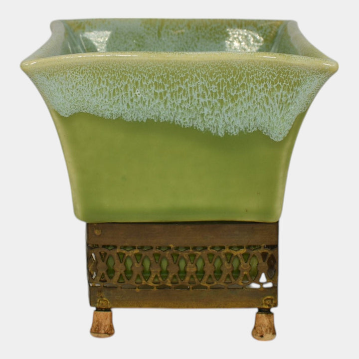 Roseville Pasadena Green 1954 Vintage Art Pottery Ceramic Planter L-14