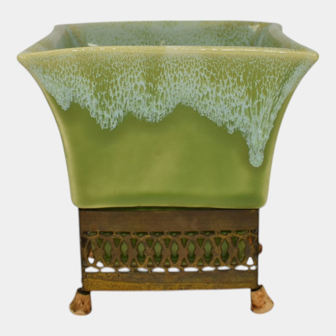 Roseville Pasadena Green 1954 Vintage Art Pottery Ceramic Planter L-14