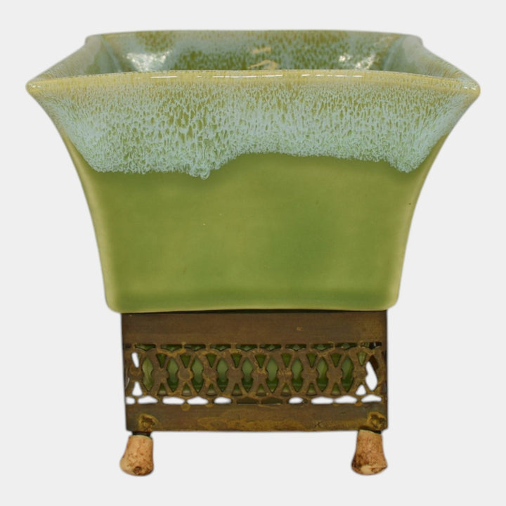 Roseville Pasadena Green 1954 Vintage Art Pottery Ceramic Planter L-14