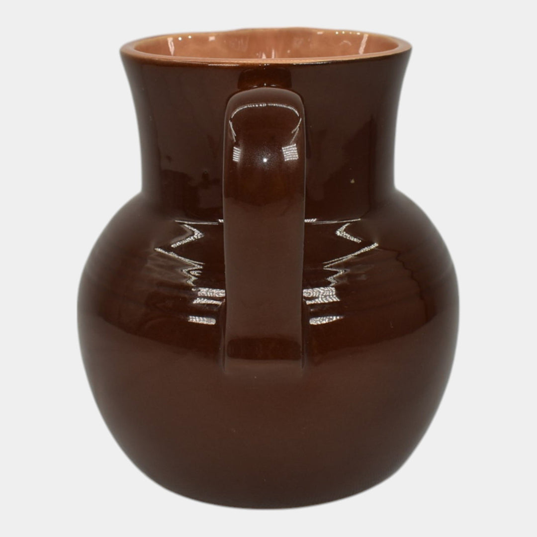 Roseville Mayfair Brown 1952 Vintage Art Pottery Ceramic Pitcher 1102-5 - Just Art Pottery