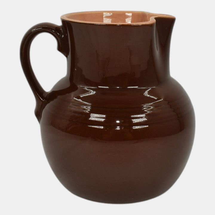 Roseville Mayfair Brown 1952 Vintage Art Pottery Ceramic Pitcher 1102-5 - Just Art Pottery