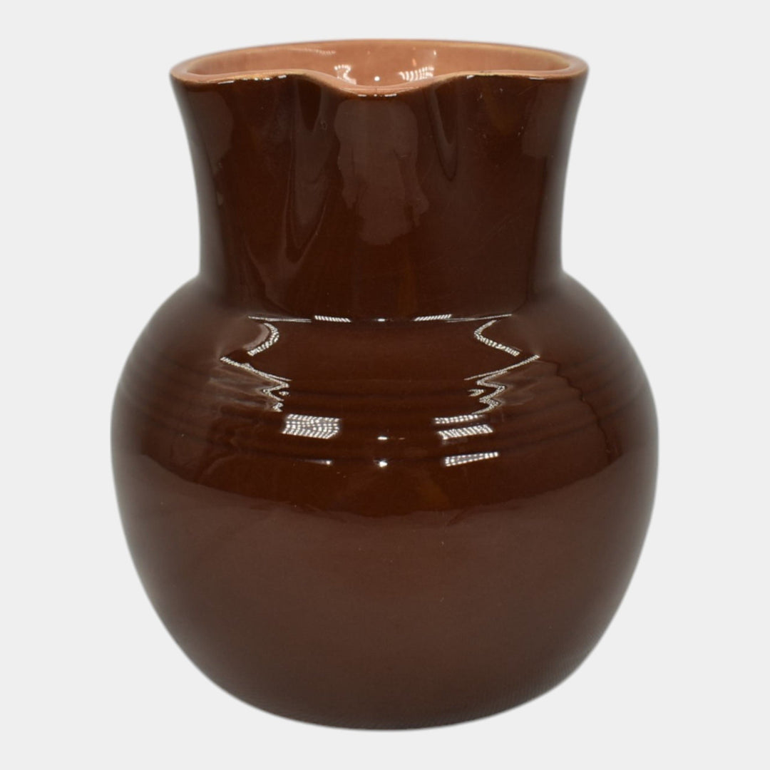 Roseville Mayfair Brown 1952 Vintage Art Pottery Ceramic Pitcher 1102-5 - Just Art Pottery