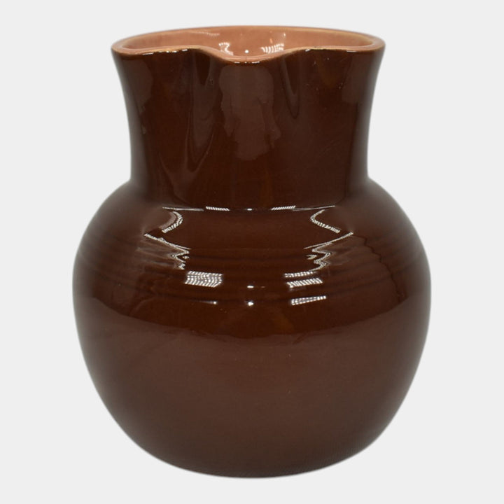 Roseville Mayfair Brown 1952 Vintage Art Pottery Ceramic Pitcher 1102-5 - Just Art Pottery
