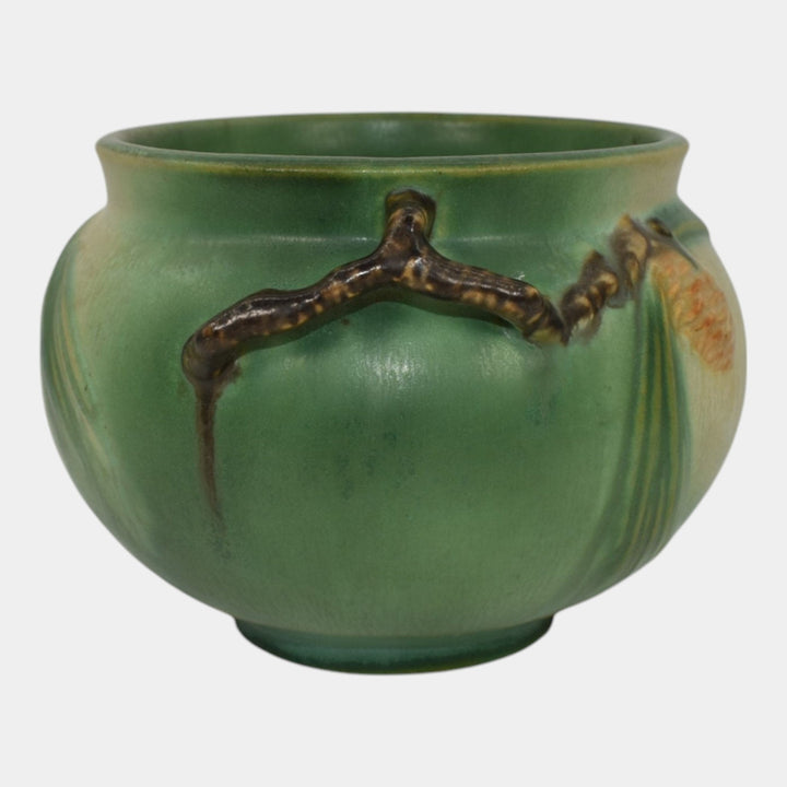 Roseville Pine Cone Green 1936 Vintage Pottery Ceramic Jardiniere Planter 632-4