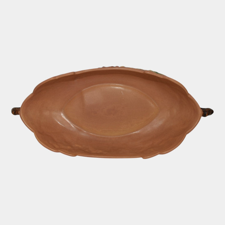 Roseville Apple Blossom Pink 1949 Mid Century Pottery Console Bowl 333-14 - Just Art Pottery