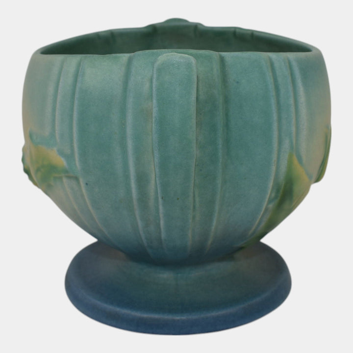 Roseville Thornapple Blue 1937 Vintage Art Deco Pottery Ceramic Bowl 304-4