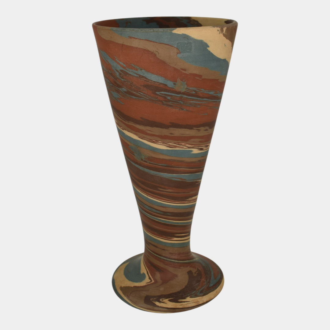 Niloak Mission Swirl 1925-30s Vintage Pottery Flared Rim 10" Vase