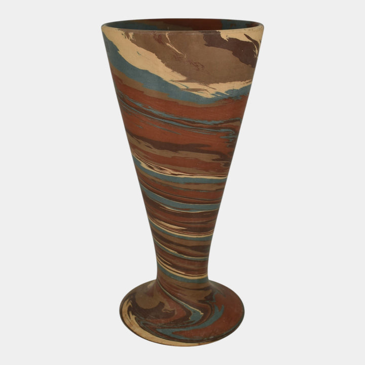 Niloak Mission Swirl 1925-30s Vintage Pottery Flared Rim 10" Vase