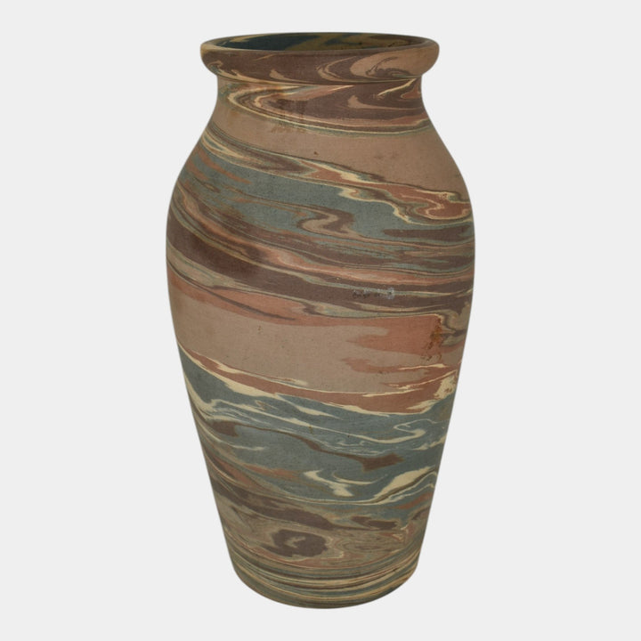 Niloak Mission Swirl 1910-24 Vintage Art Pottery Classically Shaped 9" Vase