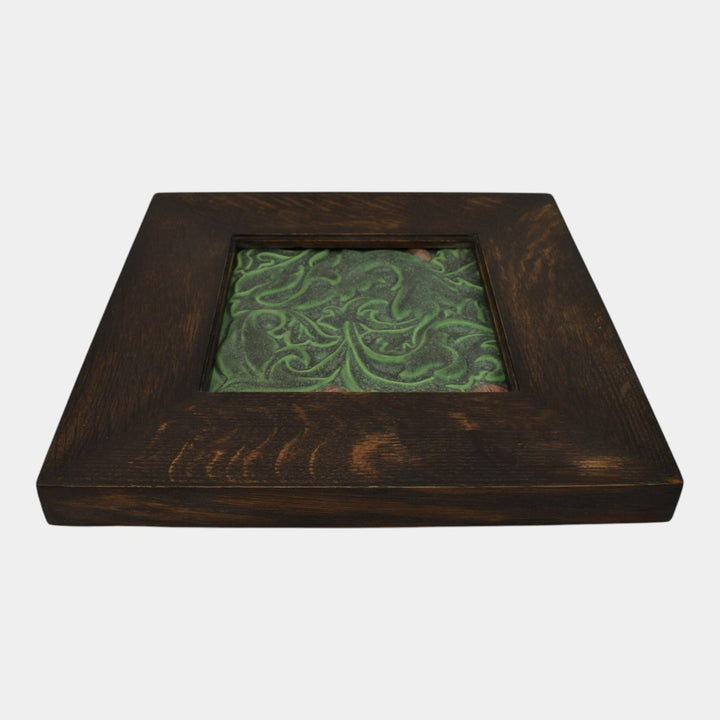 Jemerick Studio Art Pottery Matte Green Art Nouveau Ceramic Tile