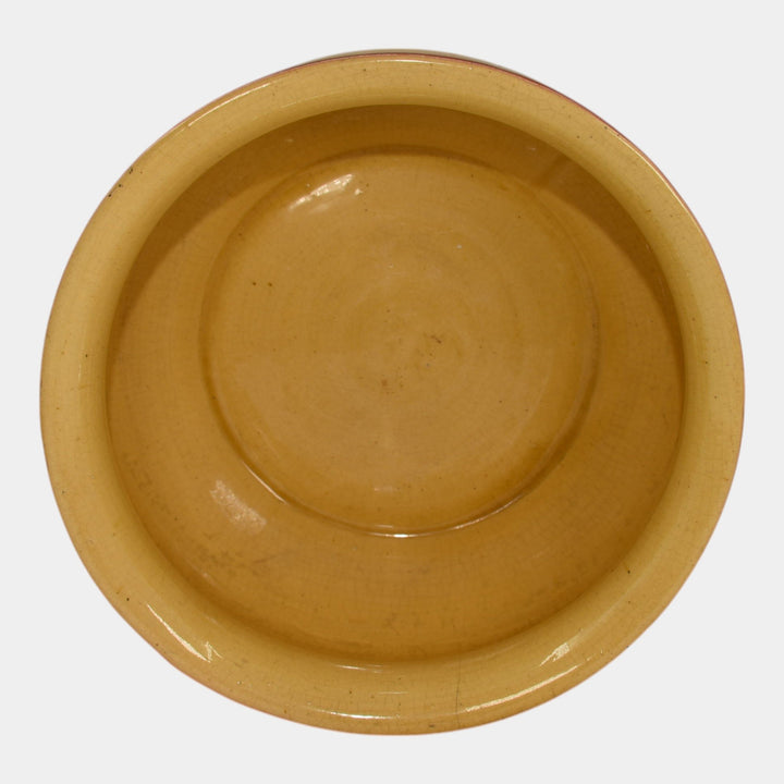Roseville Autumn 1910 Vintage Art Pottery Yellow Orange Scenic Chamber Pot - Just Art Pottery