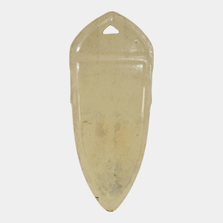 Roseville Ivory Tinted 1916 Art Pottery Large Wall Pocket 1202-15