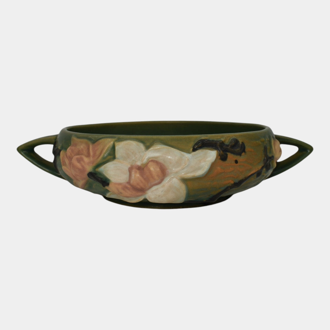 Roseville Magnolia Green 1943 Vintage Art Pottery Ceramic Bowl Planter 447-6