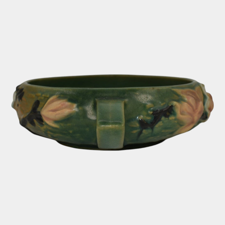 Roseville Magnolia Green 1943 Vintage Art Pottery Ceramic Bowl Planter 447-6