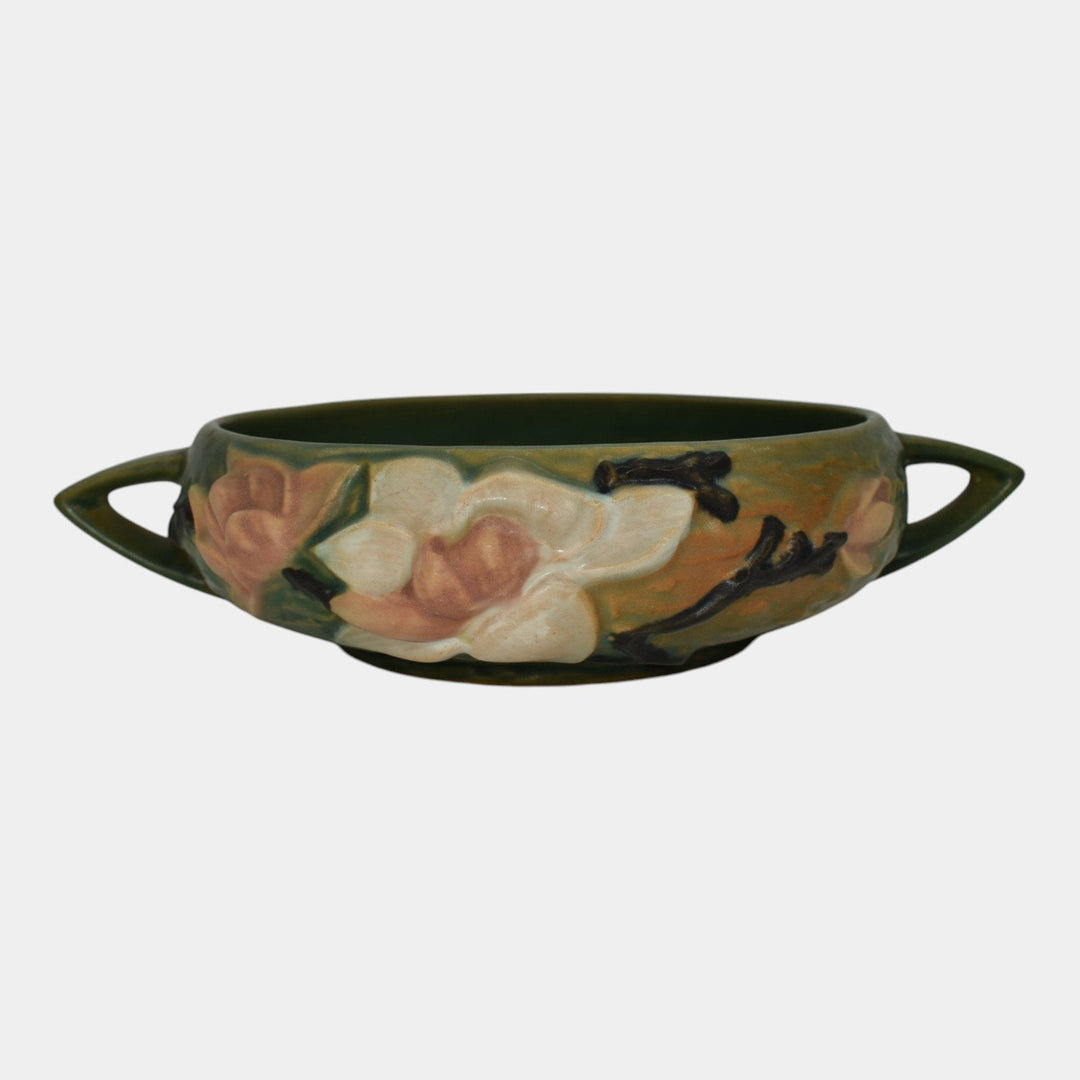 Roseville Magnolia Green 1943 Vintage Art Pottery Ceramic Bowl Planter 447-6