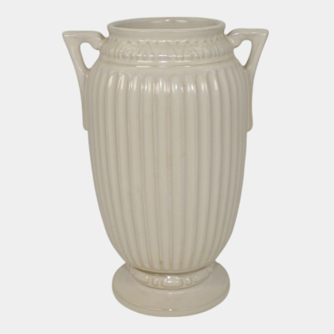 Roseville Ivory Savona 1932 Vintage Art Deco Pottery Ivory Ceramic Vase 371-6
