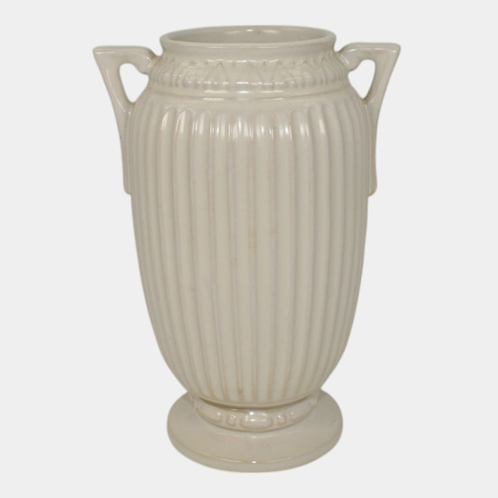 Roseville Ivory Savona 1932 Vintage Art Deco Pottery Ivory Ceramic Vase 371-6