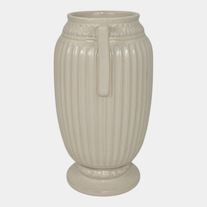 Roseville Ivory Savona 1932 Vintage Art Deco Pottery Ivory Ceramic Vase 371-6