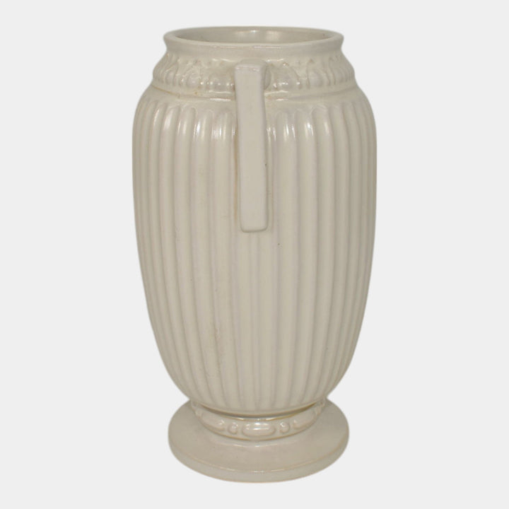 Roseville Ivory Savona 1932 Vintage Art Deco Pottery Ivory Ceramic Vase 371-6