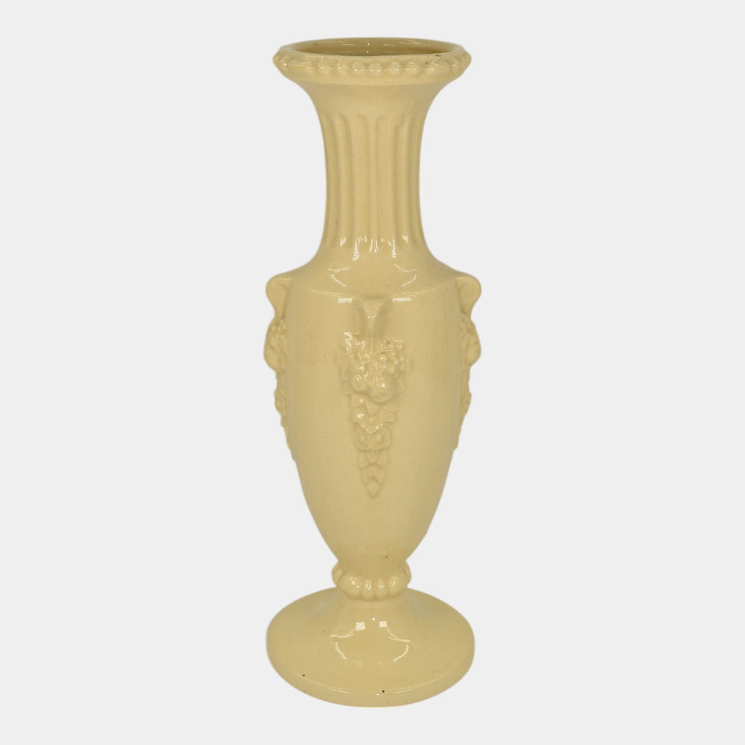 Roseville Volpato Ivory 1922 Vintage Art Pottery Ceramic Vase 209-10 - Just Art Pottery
