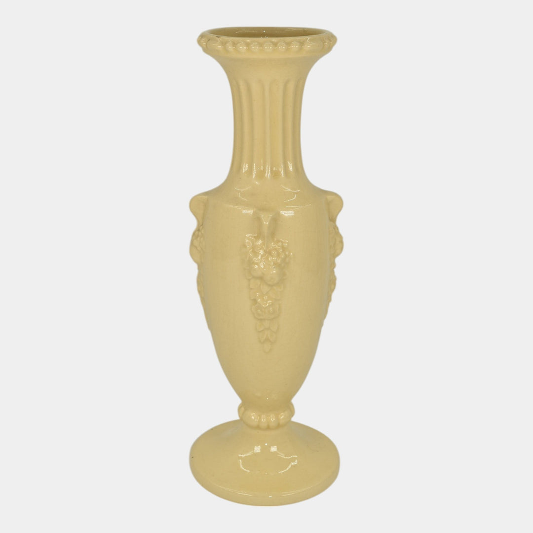 Roseville Volpato Ivory 1922 Vintage Art Pottery Ceramic Vase 209-10 - Just Art Pottery