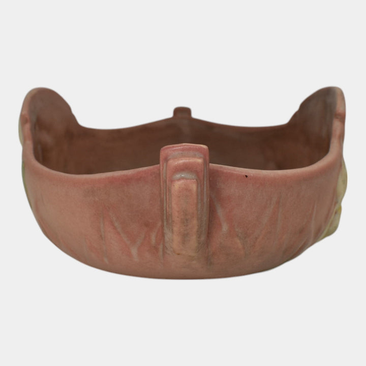 Roseville Iris Pink 1939 Vintage Art Deco Pottery Ceramic Console Bowl 362-10 - Just Art Pottery